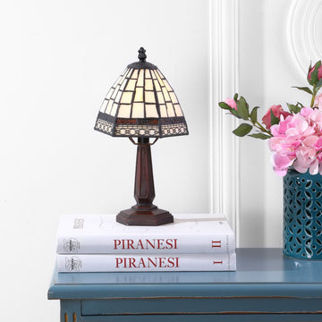 Carter Tiffany Style 12" LED Table Lamp - JONATHAN Y